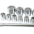 Galvučių raktų komplektas GEKO metalinėje dėžėje (2) – 21 el., 3/4", 6 kampų, 19–50 mm