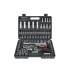 Galvučių raktų ir antgalių rinkinys, torx, 108 dalių, 1/4", 1/2", H tipo
