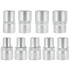 TORX galvučių komplektas GEKO metaliniame dėkle – 9 dalių, E10–E24, 1/2″