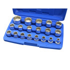 19 dalių dvylikampių galvučių rinkinys su plastikiniu lagaminėliu, Gear Lock, 8–32 mm