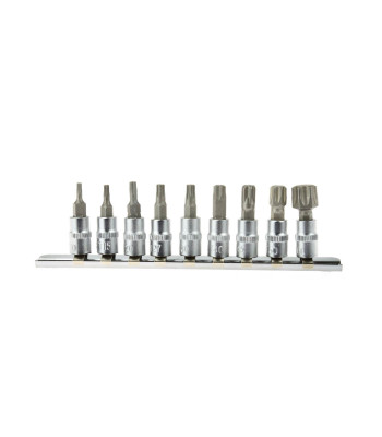 9 dalių TORX antgalių rinkinys T10–T60 1/4" CRV (10/20)