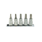 TORX antgalių rinkinys CRV, 5 dalių, T25–T50, 3/8″ (10/30)