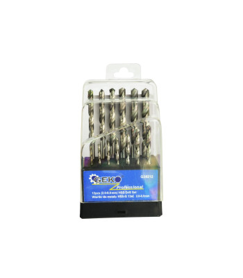 Metalinių grąžtų komplektas GEKO, 13 vnt., 2–8 mm (40)