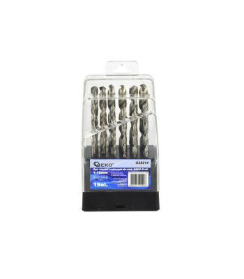 Grąžtų metalui rinkinys GEKO, 1-10mm/19szt(5/50)