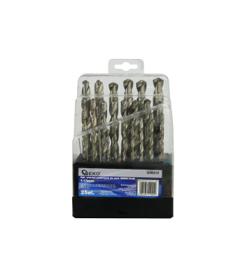 Grąžtų metalui rinkinys GEKO, 1–13 mm, 25 vnt. (20)