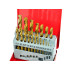 Grąžtų rinkinys HSS TiN metalinėje dėžutėje, 19 vnt. (40/80), 1–10 mm
