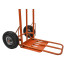 Transportavimo vežimėlis oranžinis su išskleidžiama platforma 250 kg 400 x 300 mm