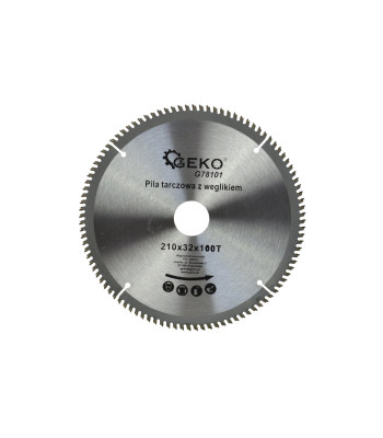 Diskas aliuminiui su kietmetalio plokštelėmis ir redukcinių žiedų rinkiniu 210 mm x 100T x 32 mm (25/50)