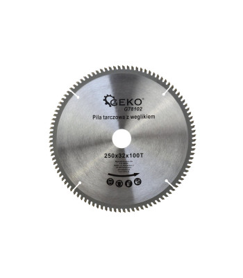 Aliuminio pjovimo diskas su kietlydžio dantukais ir redukcijų rinkiniu 250mmx100Tx32mm (25/50)