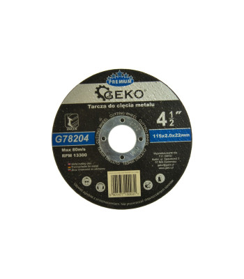 Metalo pjovimo diskas GEKO PREMIUM Inox (10/200), 115x2
