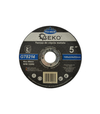 Metalo pjovimo diskas INOX GEKO Premium 125x2 (10/50/200/400)