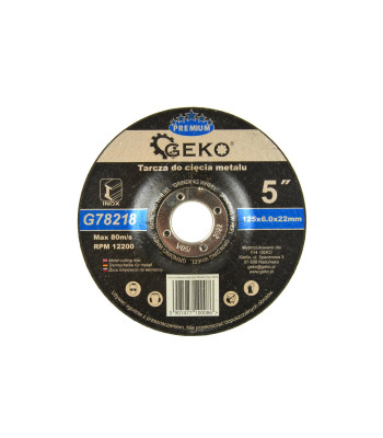 Metalo šlifavimo diskas GEKO PREMIUM Inox (5/25/100), 125x6,0x22,23