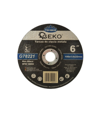 Pjovimo diskas metalui GEKO PREMIUM INOX 150x1.6 (5/25/200)