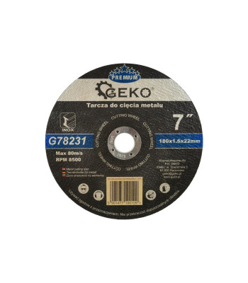 Metalo pjovimo diskas GEKO PREMIUM Inox 180x1.6 (5/25/200)