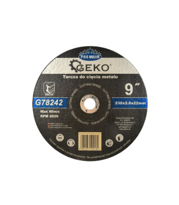 Metalo pjovimo diskas GEKO PREMIUM INOX (5/25/100) 230x2,0x22,23