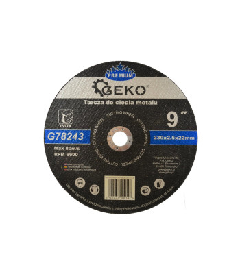 Pjovimo diskas metalui GEKO PREMIUM INOX (5/25/100) 230x2.5x22,23