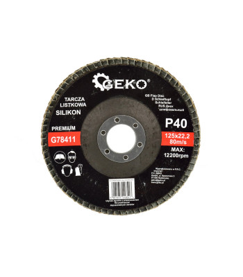 Lamelinis šlifavimo diskas GEKO PREMIUM SILIKON 125mm P40 (10/200)