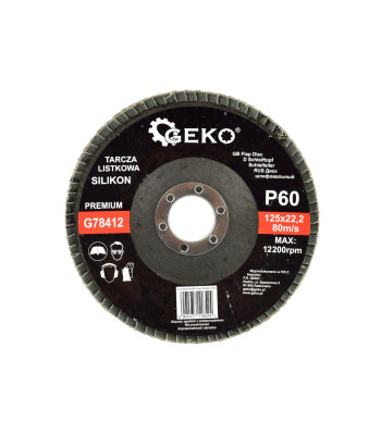 Lamelinis šlifavimo diskas įvairioms medžiagoms – GEKO PREMIUM SILIKON 125mm P60 (10/200)