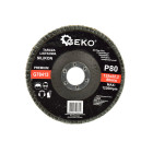 Lamelinis šlifavimo diskas „SILIKON“ GEKO PREMIUM, 125 mm, P80 (10/200)
