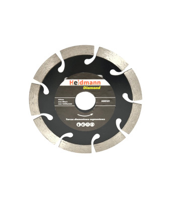 Segmentinis deimantinis pjovimo diskas Heidmann, juodas (100/200), 125x22,2x10mm