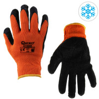Šiltintos žieminės darbo pirštinės ORANGE, 8 dydis (12/480)
