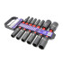 Ilgų smūginių galvučių rinkinys, 13 vnt., (5), 1/2", 75 mm