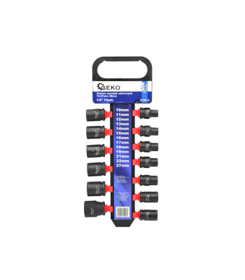 Smūginių galvučių rinkinys (5/10), 13 vnt., 1/2" 10-27mm 38mm