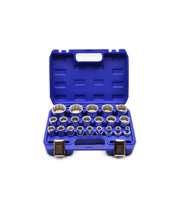21 dalių 12-kampių galvučių rinkinys, Gear Lock, CRV 50BV30, 8–36 mm (8)