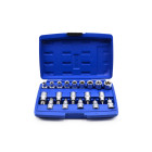 Torx lizdų ir antgalių rinkinys, 19 vnt., 1/2