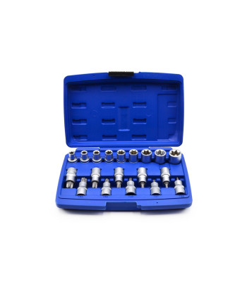 Torx lizdų ir antgalių rinkinys, 19 vnt., 1/2" (10)