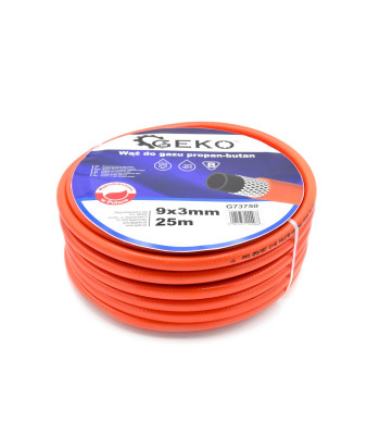 Propan-butano dujų žarna su sertifikatu 9x3mm 25mb