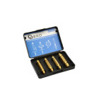 Dvipusių išsuktuvų nulūžusiems varžtams rinkinys, 4 vnt.