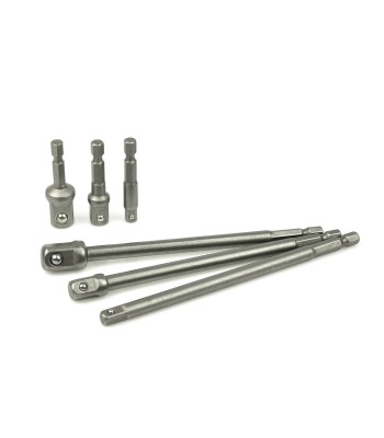 Adapterių rinkinys lizdinėms galvutėms, HEX, 6 vnt. (50), 1/4″, 3/8″, 1/2″