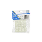 Skaidrūs apvalūs silikoniniai baldų amortizatoriai – 12mm, 16 vnt. (25/250)