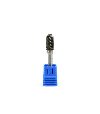Rotacinė metalo dildė, cilindrinė, suapvalinta galvute 10x20mm, kotelis 6mm