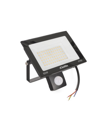 LED SMD prožektorius su judesio jutikliu, šaltai balta šviesa, 6500K, 50W