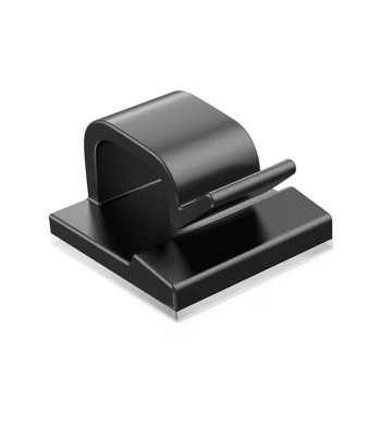 Kabelių tvarkyklės spaustukai – 10 vnt., juodi, 14x14mm