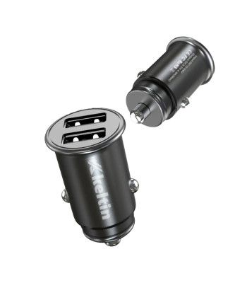 Mini automobilinis įkroviklis su greitojo įkrovimo funkcija 24W 4,8A, Keltin CC316-2A 40x20mm