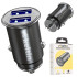 Mini automobilinis įkroviklis su greitojo įkrovimo funkcija 24W 4,8A, Keltin CC316-2A 40x20mm