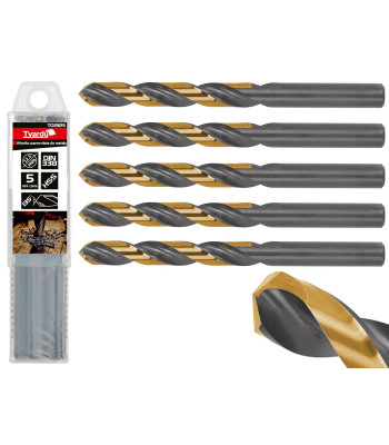 Juodai auksinis HSS grąžtas metalui (5/50/150), 12,50 mm