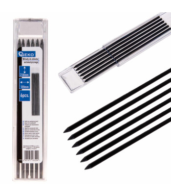 Geko automatinio techninio pieštuko grafito šerdelės, 6 vnt., 120x2.8mm