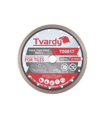 Deimantinis pjovimo diskas porcelianiniam gresui Tvardy PROFI 200x10x25.4/22.23mm