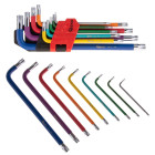 Spalvotų Torx raktų rinkinys, 9 vnt., CrV (6/48), T10–T50