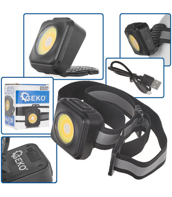 Smūgiams atspari LED COB galvos lempa, 3W, 500mAh, 500lm, IP44