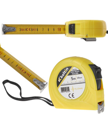 Metalinė ritininė matavimo juosta su užraktu 5 m x 19 mm x 0,12 mm