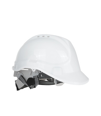 Apsauginis statybinis šalmas BHP, reguliuojamas, baltas, 53–62 cm