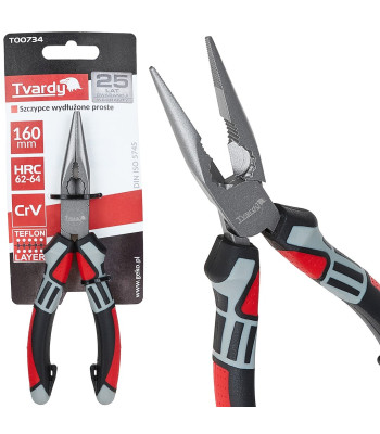 Ilgosios tiesios replės CrV 160 mm (6/60)