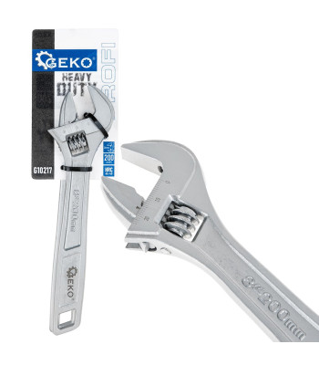 Reguliuojamasis švediškas veržliaraktis GEKO PROFI HEAVY DUTY 8" 26mm (6/60)
