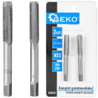Smulkių sriegių rankinių sriegiklių komplektas, 2 vnt., HSS, DIN 2181, M8 x 1,0 mm
