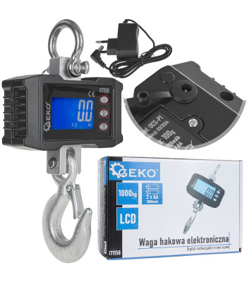 Elektroninės sandėlinės kabamosios svarstyklės Geko 1000 kg
